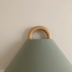 Solid Wood Semi-Circle Wall Sconce