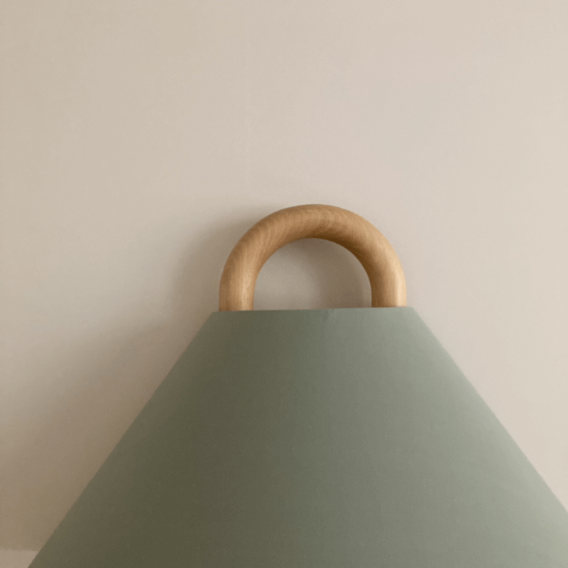 Solid Wood Semi-Circle Wall Sconce