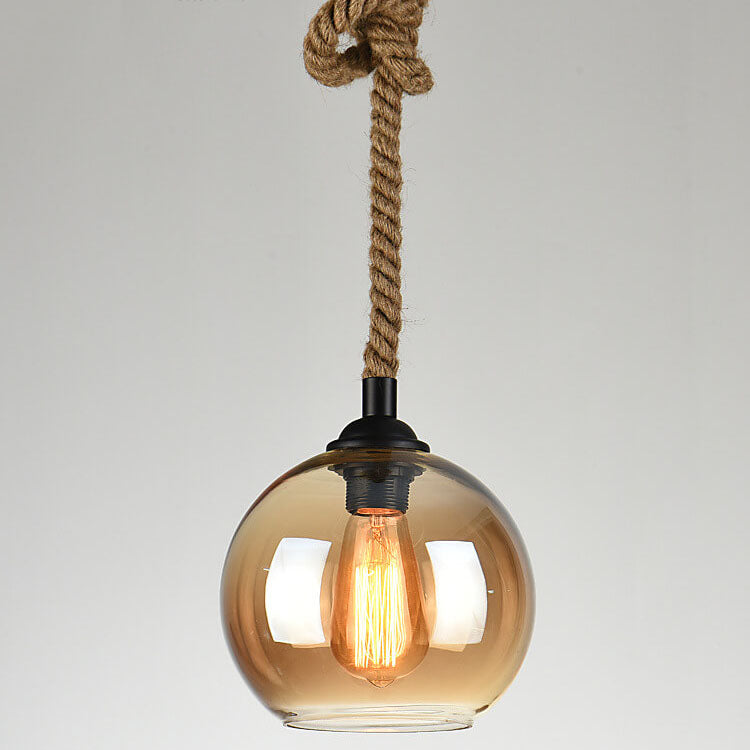 Rope Glass Pendant Light