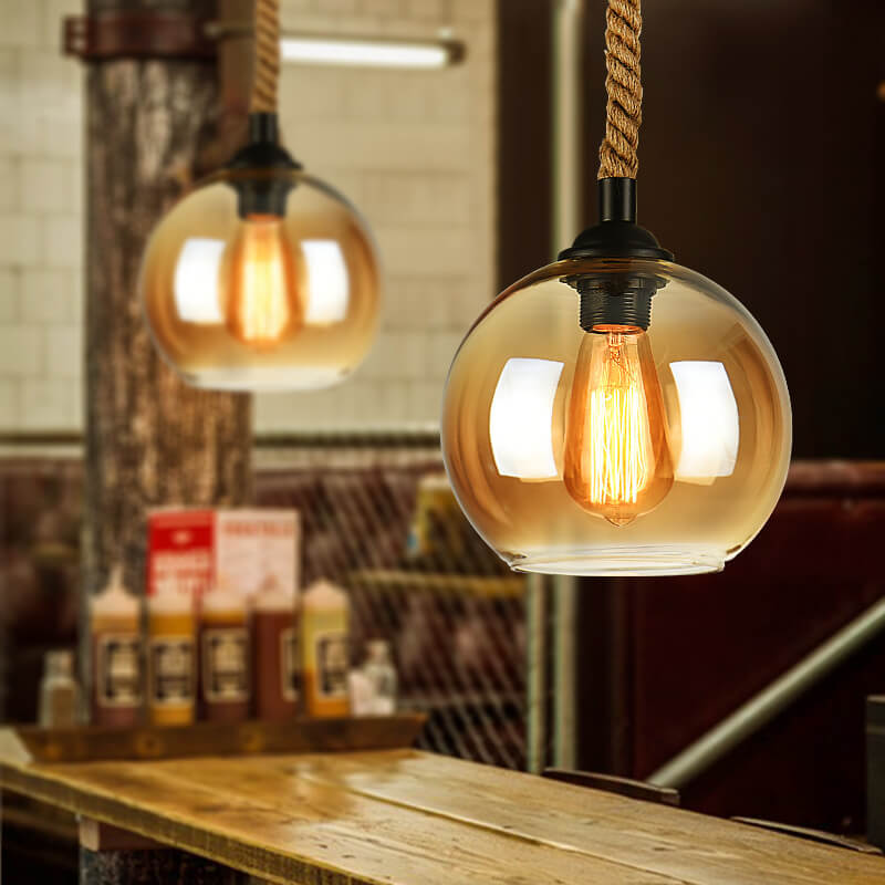 Rope Glass Pendant Light