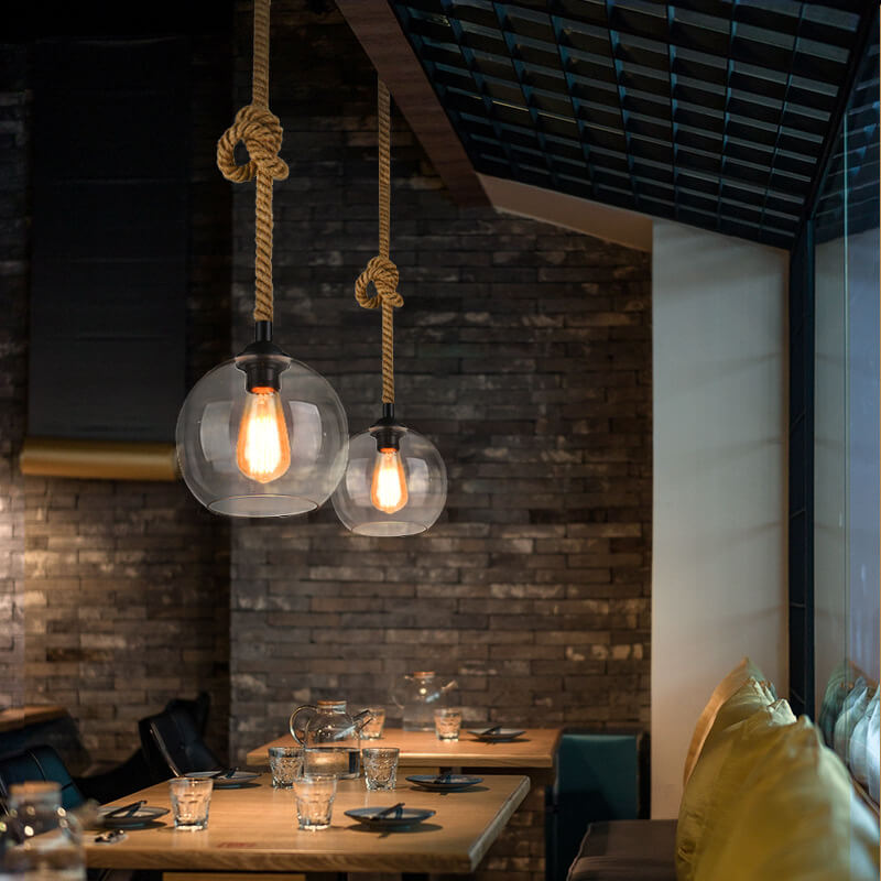 Rope Glass Pendant Light