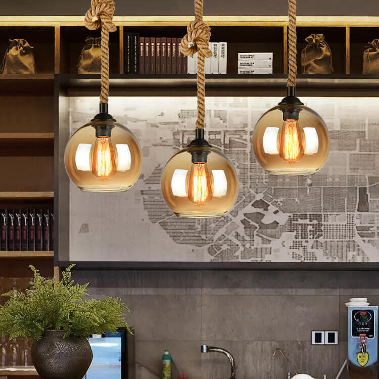 Rope Glass Pendant Light