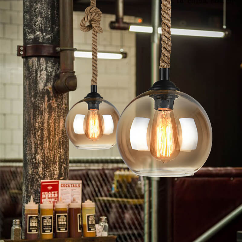 Rope Glass Pendant Light