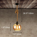 Rope Glass Pendant Light