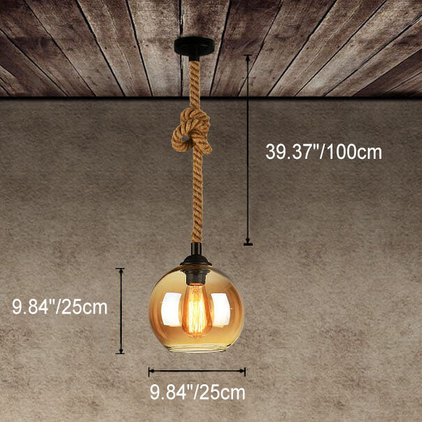 Rope Glass Pendant Light