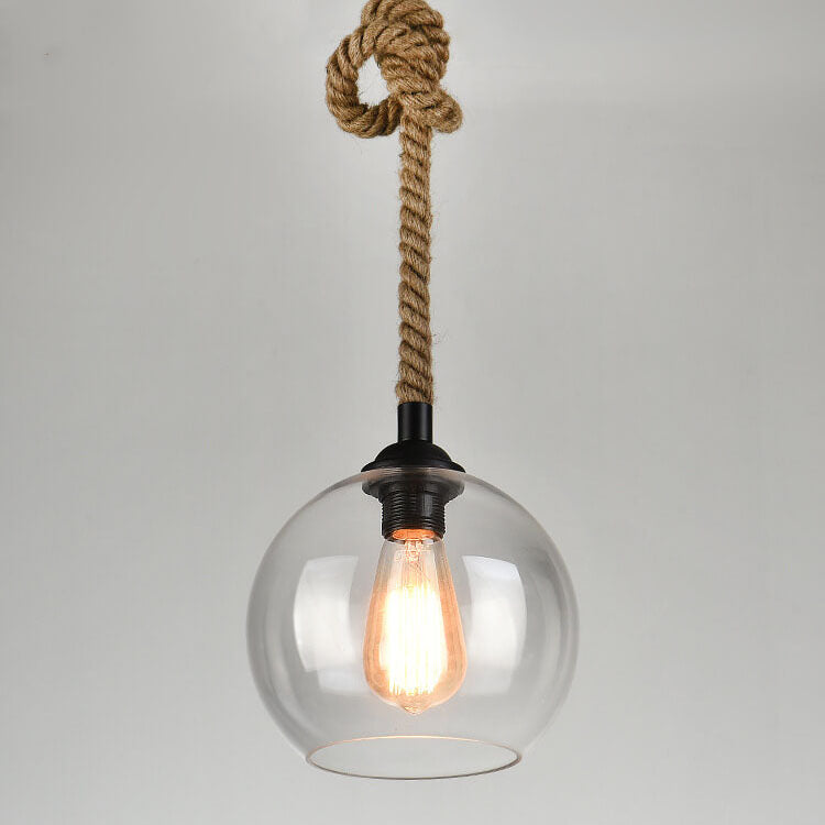 Rope Glass Pendant Light