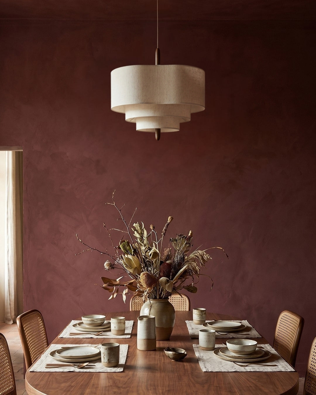Dan Layered Fabric Pendant Light