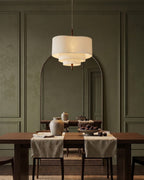 Dan Layered Fabric Pendant Light
