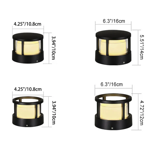 Industrial Cylinder Landscape Light