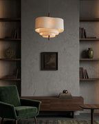 Dan Layered Fabric Pendant Light