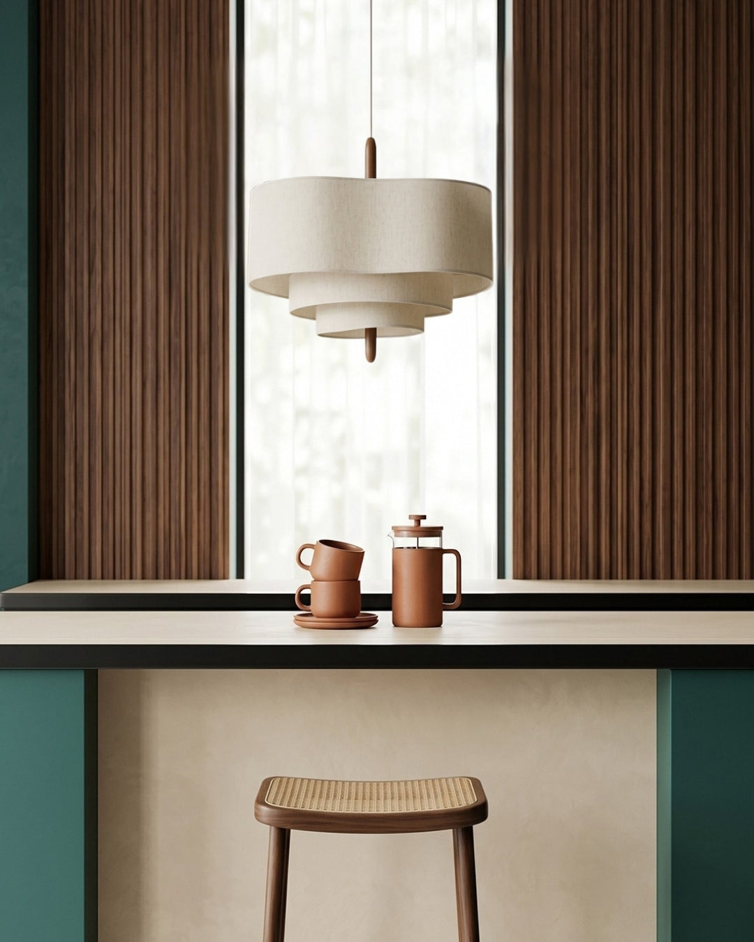 Dan Layered Fabric Pendant Light