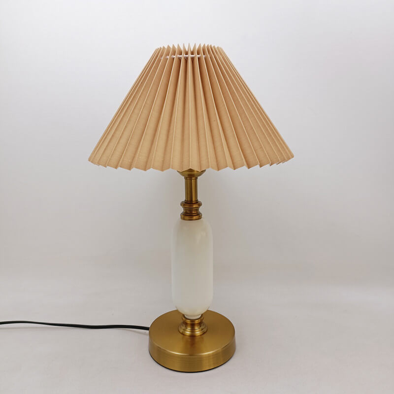 French Pleated Shade Table Lamp