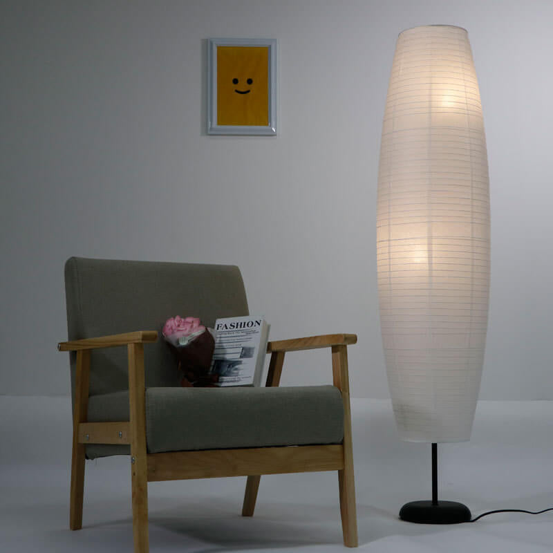 Rice Paper Column Floor Lamp