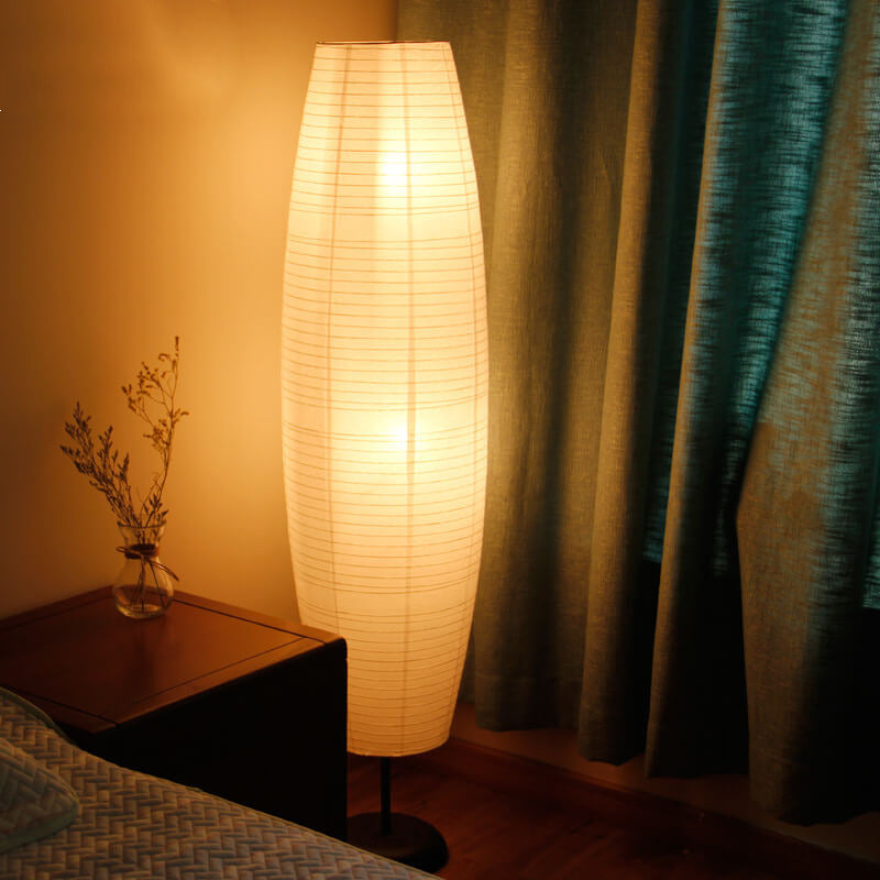 Rice Paper Column Floor Lamp