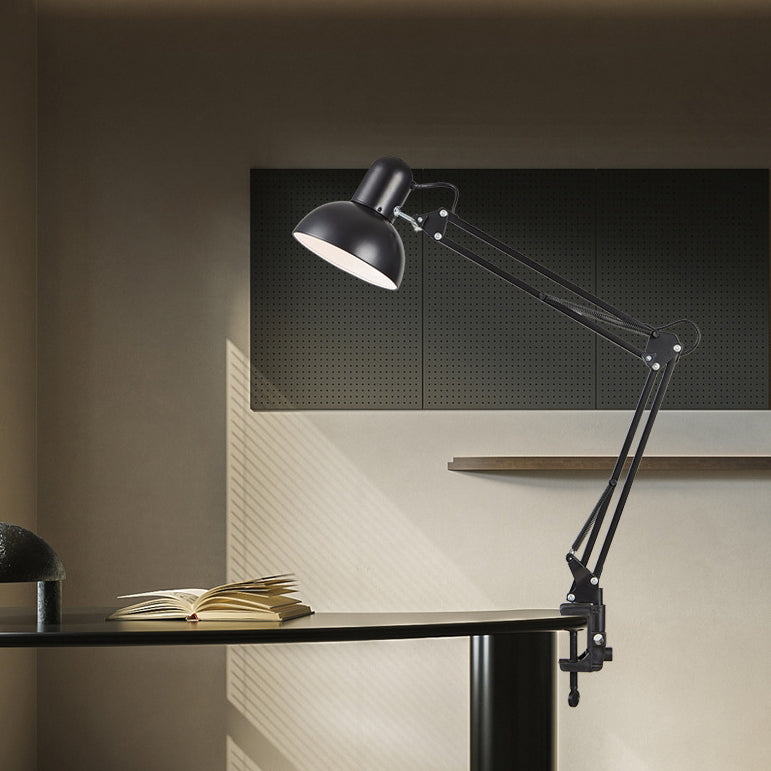 Retractable Clip Arm Table Lamp
