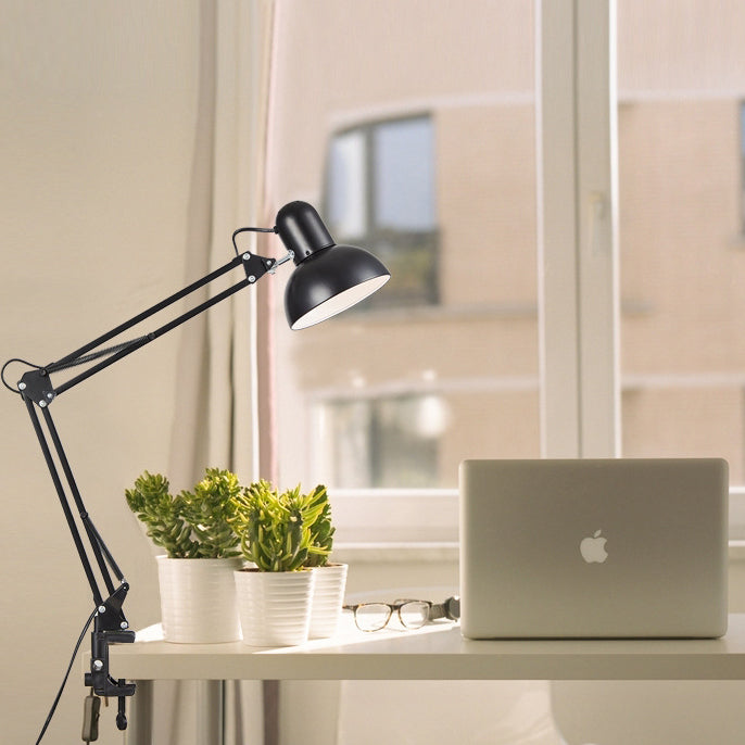 Retractable Clip Arm Table Lamp
