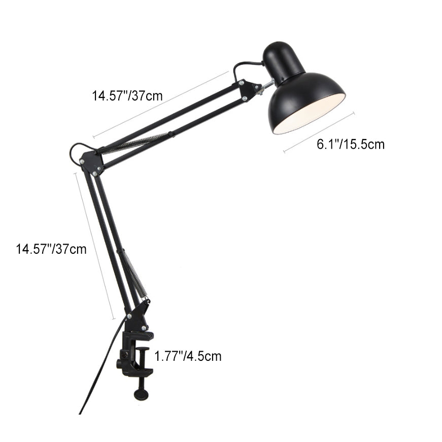 Retractable Clip Arm Table Lamp