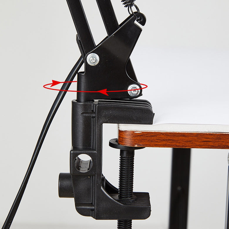 Retractable Clip Arm Table Lamp