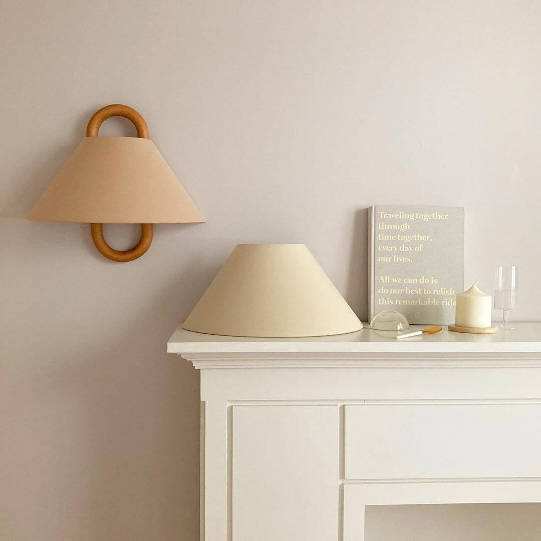 Solid Wood Semi-Circle Wall Sconce