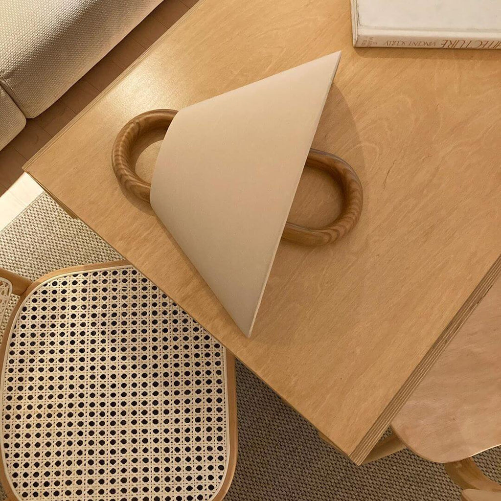 Solid Wood Semi-Circle Wall Sconce