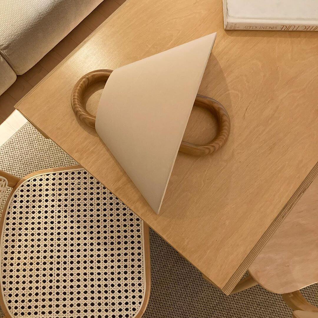 Solid Wood Semi-Circle Wall Sconce