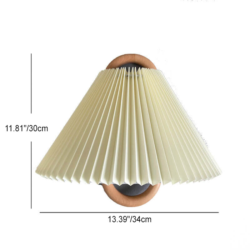 Solid Wood Semi-Circle Wall Sconce