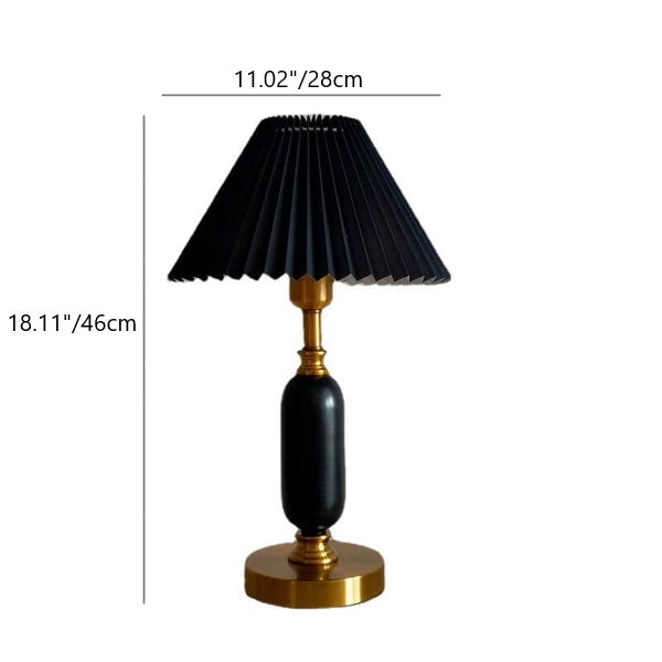 French Pleated Shade Table Lamp