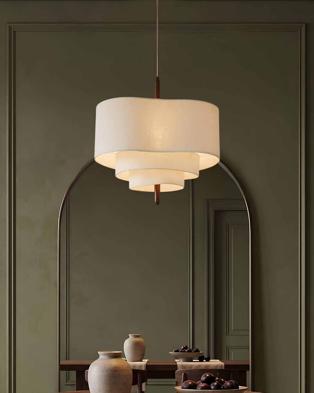 Dan Layered Fabric Pendant Light