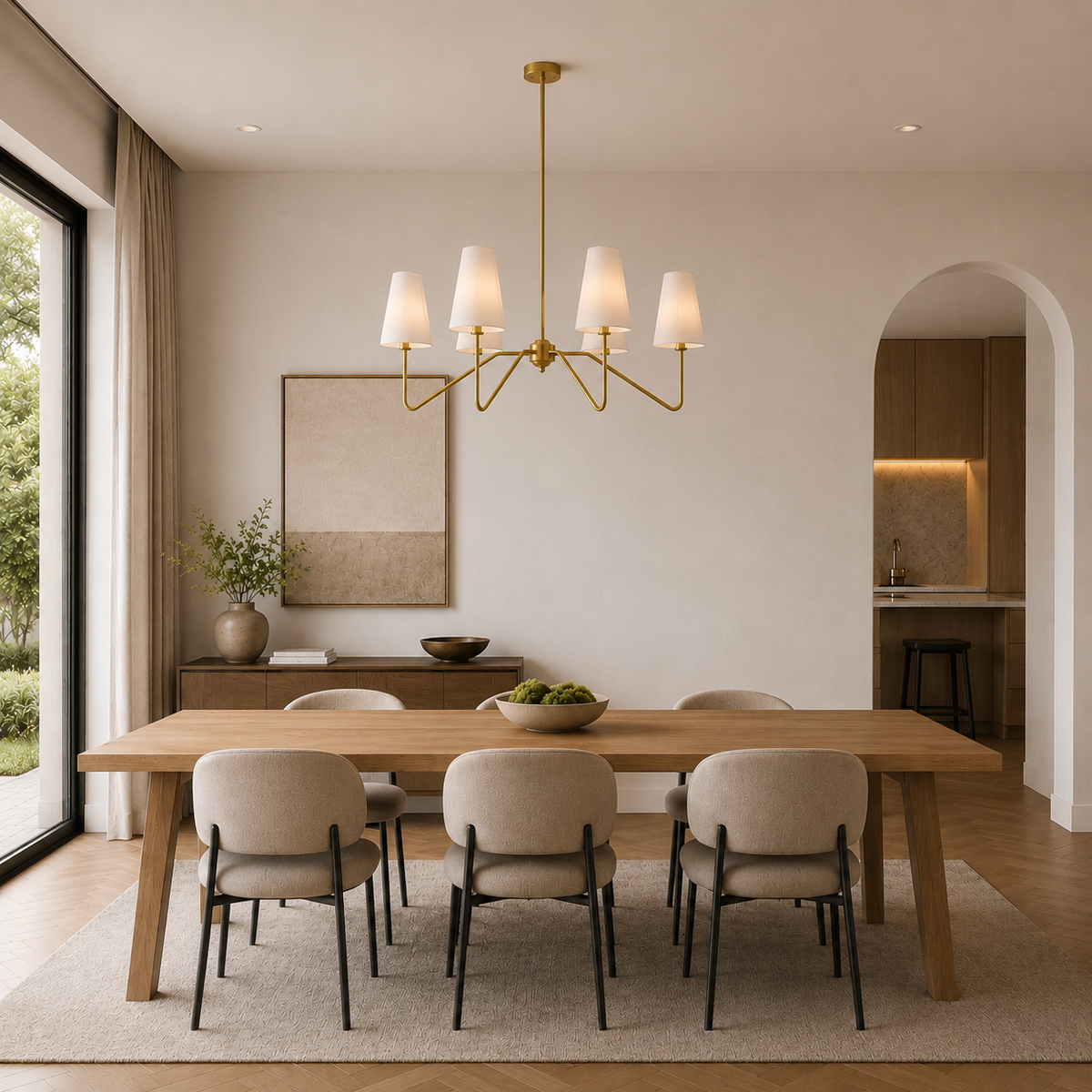 Retro Industrial Multi-Head Chandelier
