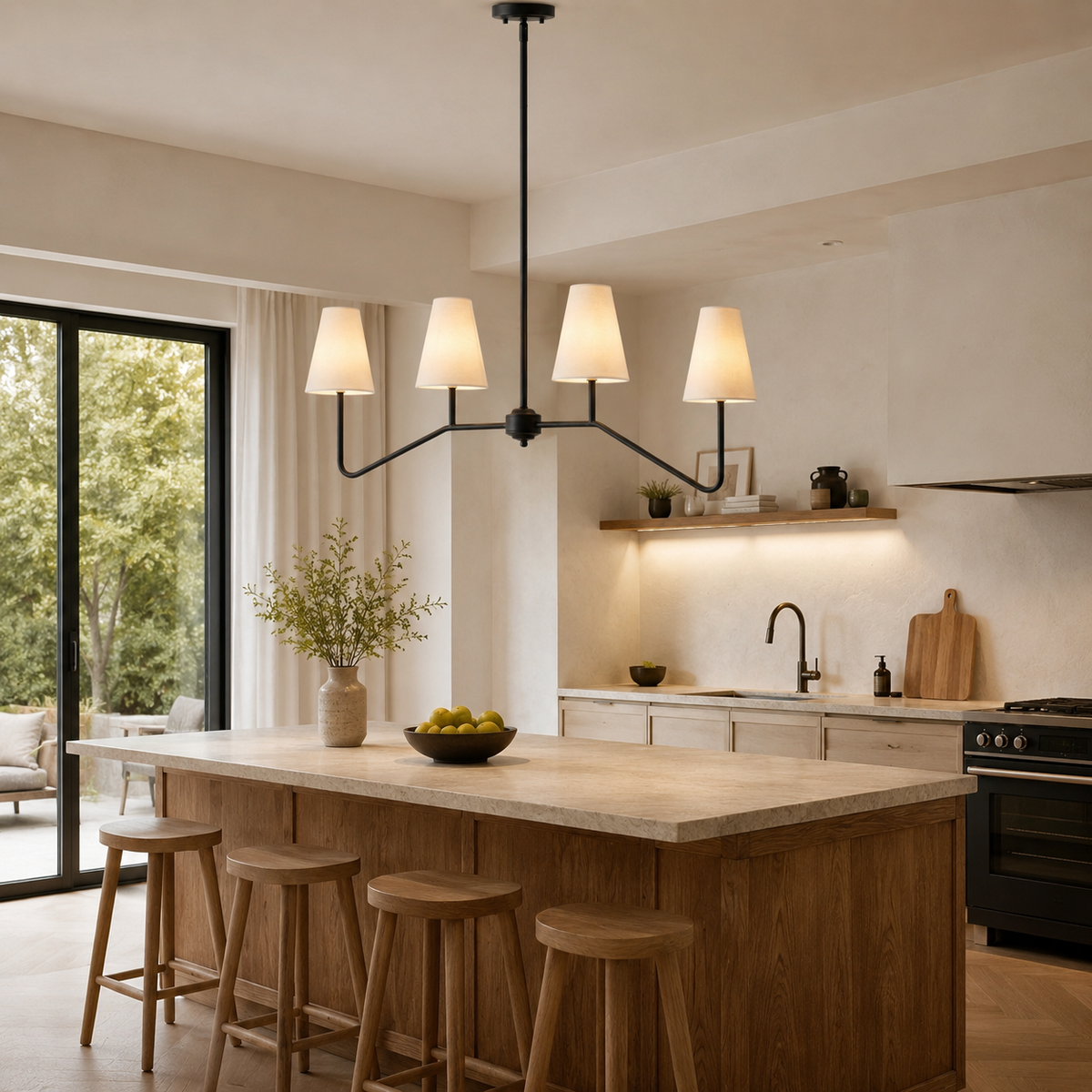 Retro Industrial Multi-Head Chandelier