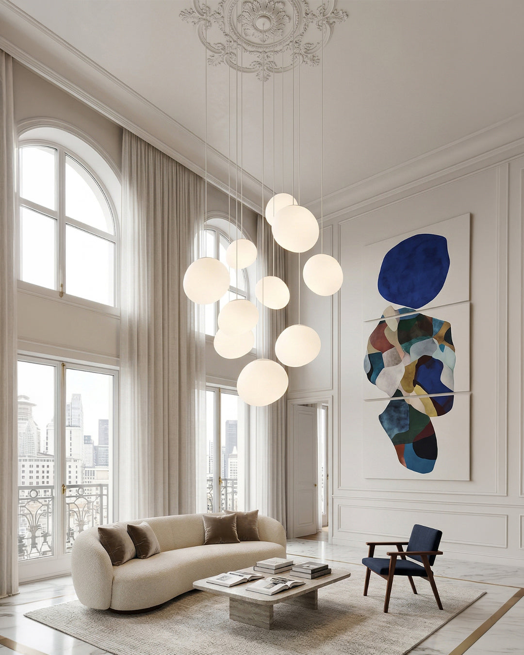 Elya Satin Glass Pendant Light