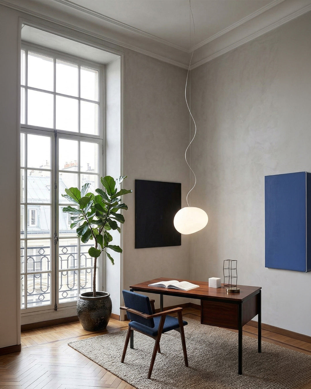 Elya Satin Glass Pendant Light