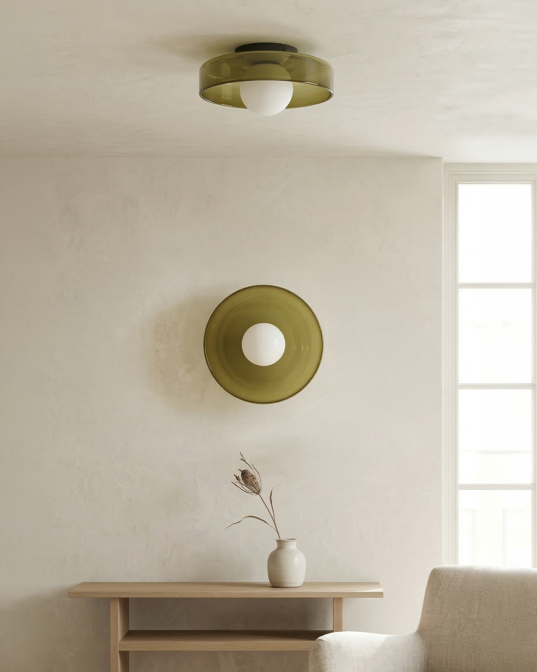 Lina Round Glass Pendant Light