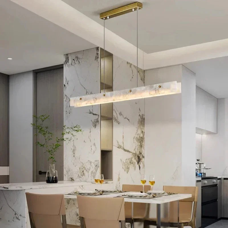 Luno Alabaster Linear Chandelier