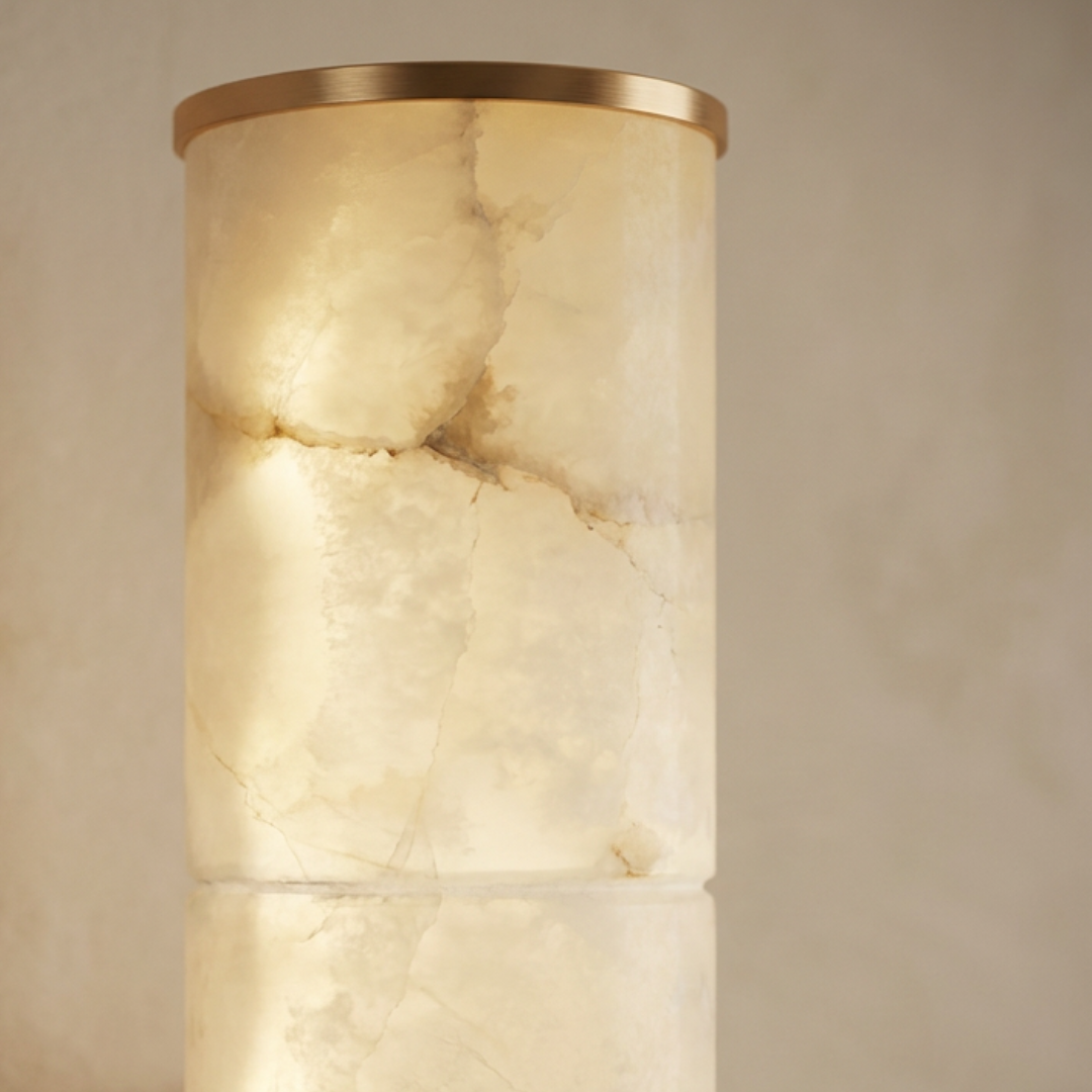 Column Alabaster Wall Light