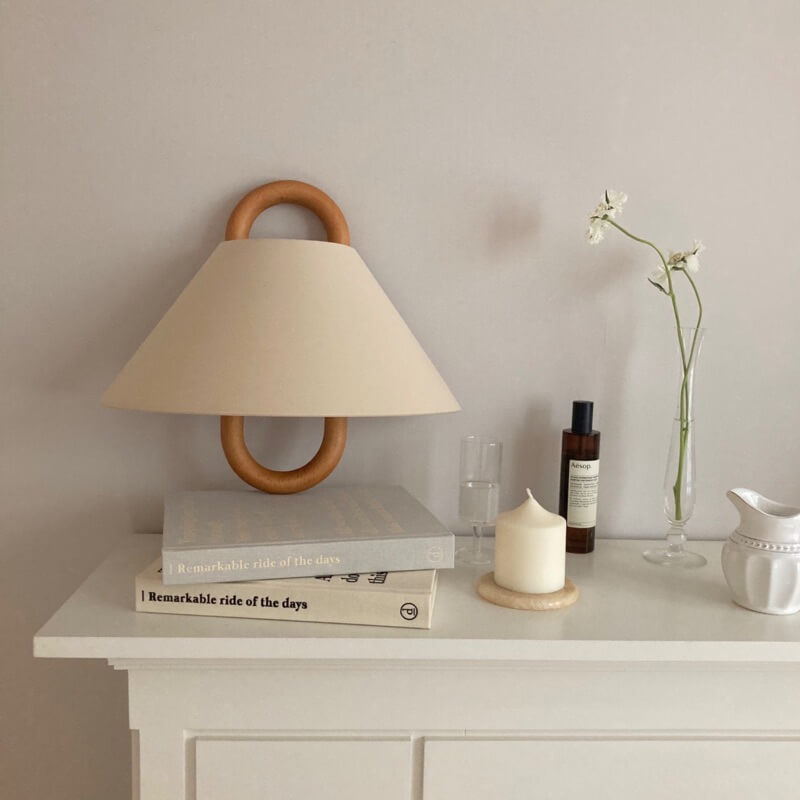 Solid Wood Semi-Circle Wall Sconce