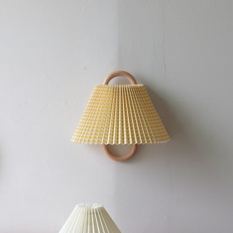 Solid Wood Semi-Circle Wall Sconce