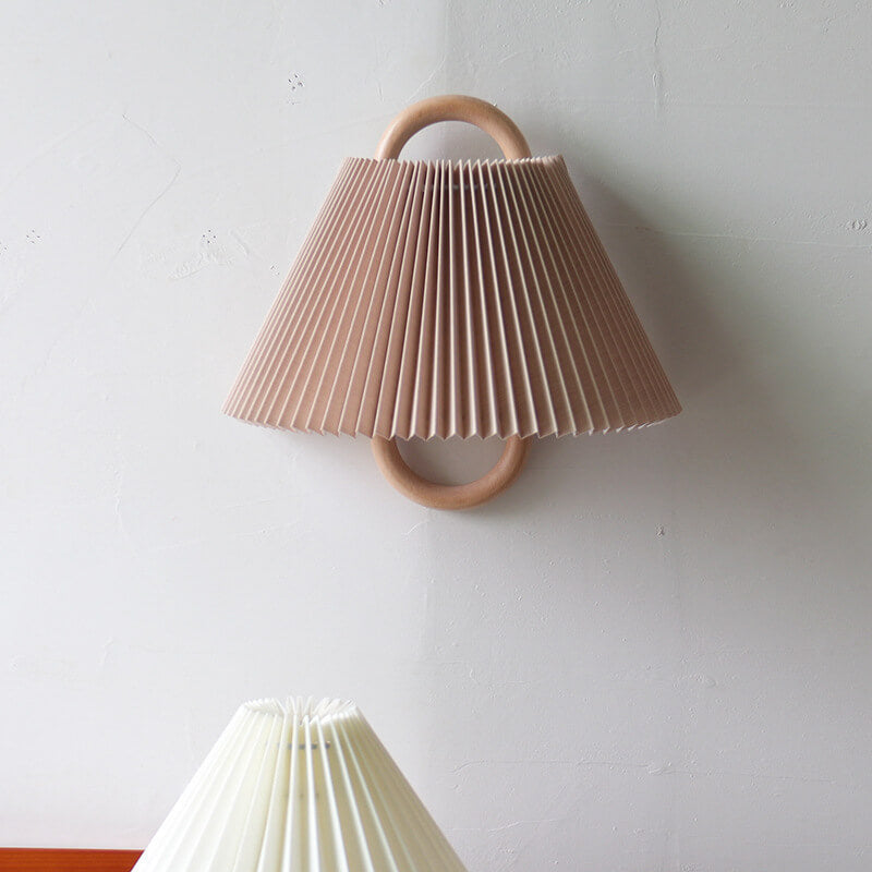 Solid Wood Semi-Circle Wall Sconce