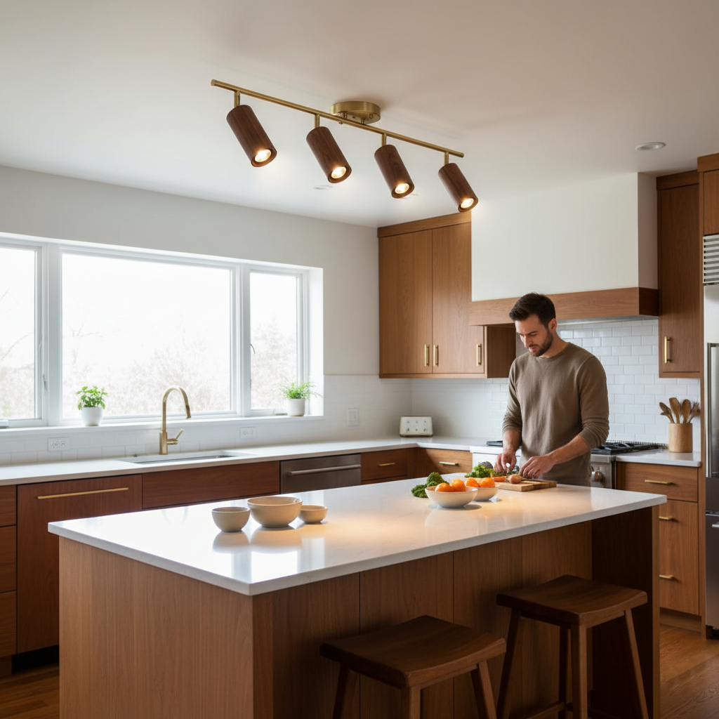 Thio Wooden Track Light