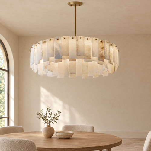 Alabaster Circular Chandelier - Standard sizes - Hero