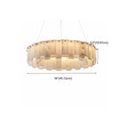 Alabaster Circular Chandelier
