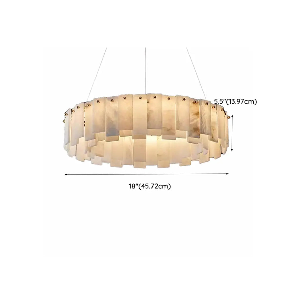Alabaster Circular Chandelier