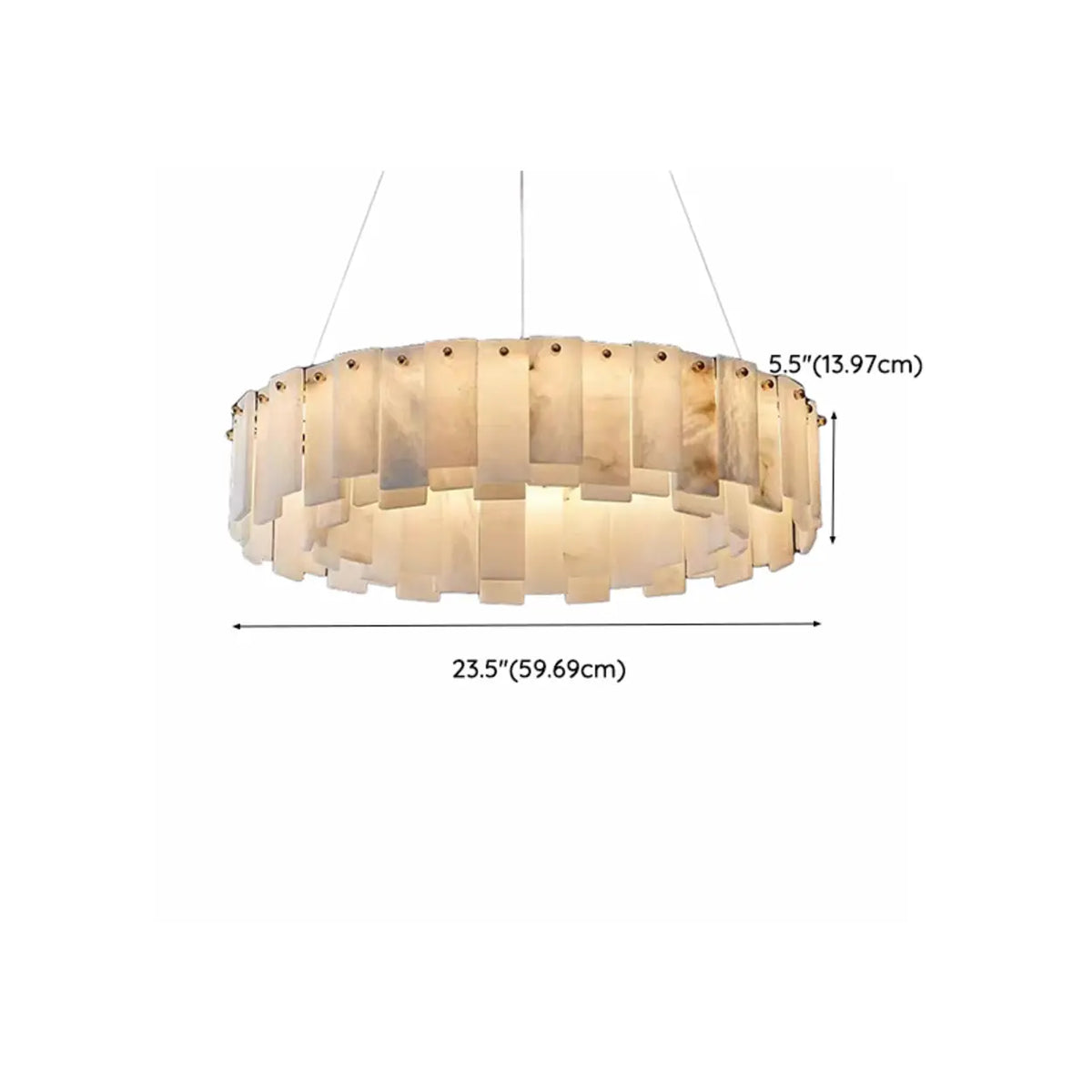 Alabaster Circular Chandelier