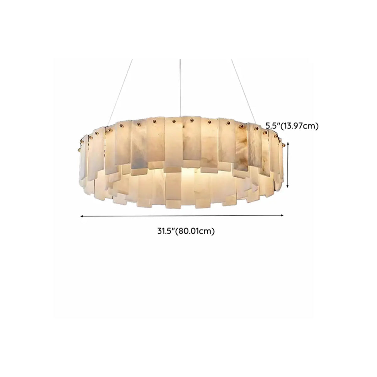 Alabaster Circular Chandelier
