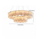Alabaster Circular Chandelier