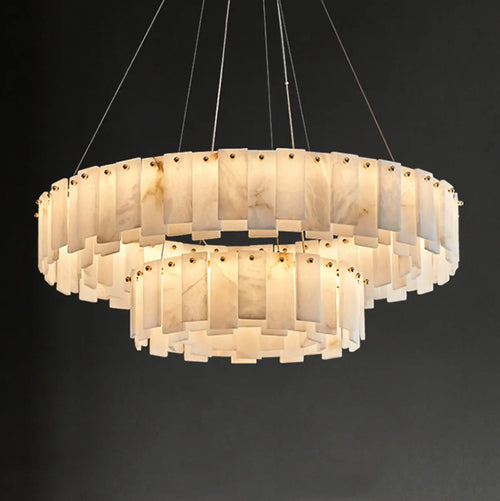 Alabaster Circular Chandelier