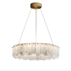 Alabaster Circular Chandelier