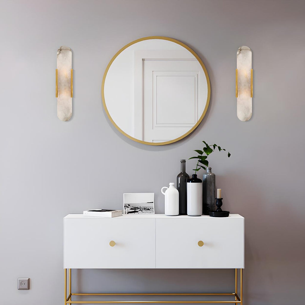 Elliptical Marble Wall Sconce