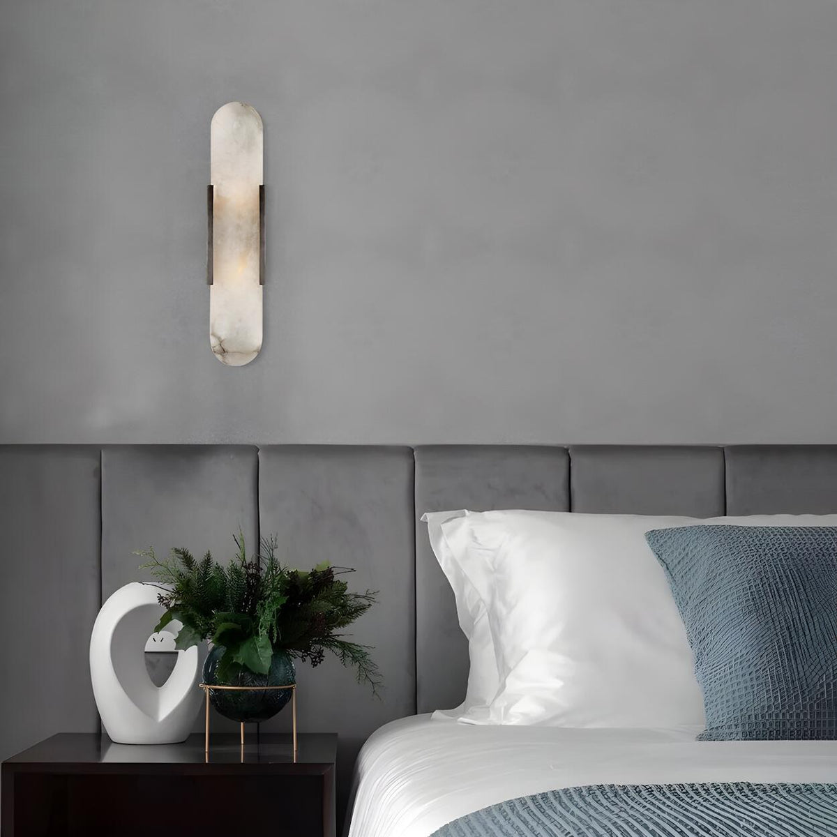 Elliptical Marble Wall Sconce