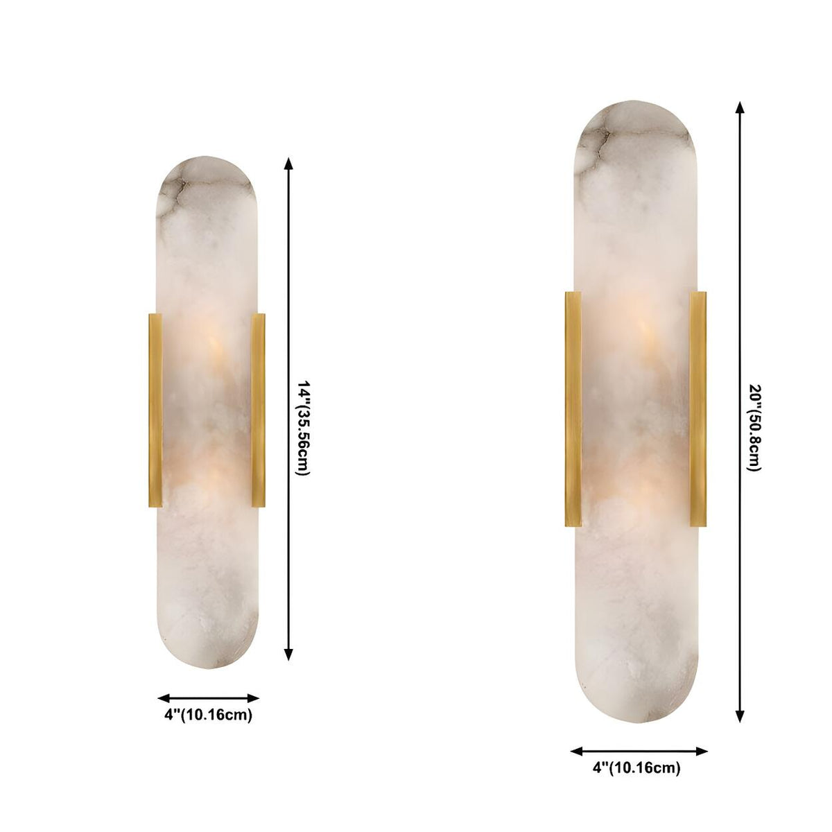 Elliptical Marble Wall Sconce
